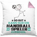Handballspieler Geschenk Kissen mit Füllung 40x40 So Gut Kann Nur Ein Handballspieler Aussehen Geschenkidee (Grau) Rosa Trendation