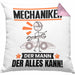 Mechaniker Kissen mit Füllung 40x40 Geschenk für Mechaniker Der Mann Der Alles Kann Geschenkidee zum Geburtstag (Grau) Rosa Trendation