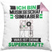 Musikgeschäftsinhaber Kissen mit Füllung 40x40 Geschenk für Musikgeschäftsinhaber Geburtstag Lustiger Spruch Was Ist Deine Superkraft (Grau) Rosa Trendation