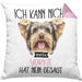 Yorkie Besitzer Kissen mit Füllung 40x40 Geschenk Lustiger Spruch Geschenkidee Ich Kann Nicht Mein Yorkie Hat Nein Gesagt (Grau) Rosa Trendation