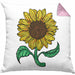Lustige Sonnenblume Kissen mit Füllung 40x40 Geschenk für Sonnenblumenliebhaber (Grau) Rosa Trendation