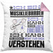 Musikliebhaber Geschenk Kaffee-Kissen mit Füllung 40x40 Geschenkidee für Musikliebhaber Ich Bin Musikliebhaber Ich Kann Es Dir Erklären Jedoch Nicht Für Dich Verstehen Spruch Lustig (Grau) Rosa Trendation