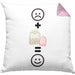 Tee Kissen mit Füllung 40x40 Geschenk für Tee-Liebhaber TeeKissen mit Füllung 40x40 Lustige Geschenkidee :( + Teebeutel = :) Geburtstag (Grau) Rosa Trendation