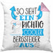 So Sieht Ein Richtig Cooler Bergsteiger Aus Geschenk Kissen mit Füllung 40x40 Lustiger Spruch Geschenkidee (Grau) Rosa Trendation