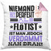 Flötist Geschenk Kissen mit Füllung 40x40 Lustige Geschenkidee für Flötist Geburtstag Niemand Ist Perfekt Aber Als Flötist Ist Man Nah Dran (Grau) Rosa Trendation