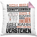 Schwippschwager Geschenk Kaffee-Kissen mit Füllung 40x40 Geschenkidee für Schwippschwager Ich Bin Schwippschwager Ich Kann Es Dir Erklären Jedoch Nicht Für Dich Verstehen Spruch Lustig (Grau) Rosa Trendation