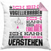 Vogelliebhaber Geschenk Kaffee-Kissen mit Füllung 40x40 Geschenkidee für Vogelliebhaber Ich Bin Vogelliebhaber Ich Kann Es Dir Erklären Jedoch Nicht Für Dich Verstehen Spruch Lustig (Grau) Rosa Trendation