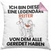 Reiter Geschenk Kissen mit Füllung 40x40 Lustige Geschenkidee Geburtstag für Reiter Ich Bin Dieser Legendäre Reiter Von Dem Alle Geredet Haben (Grau) Rosa Trendation