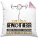 Gewichtheber Geschenk Kissen mit Füllung 40x40 Ich Bin Gewichtheber Aber Sag Doch Einfach Superheld Lustige Geschenkdiee für Gewichtheber (Grau) Rosa Trendation