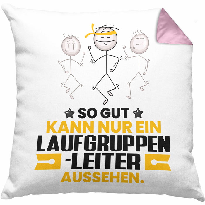 Laufgruppenleiter Geschenk Kissen mit Füllung 40x40 So Gut Kann Nur Ein Laufgruppenleiter Aussehen Geschenkidee (Grau) Rosa Trendation
