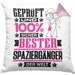 Spaziergänger Geschenk Lustiger Spruch für Spaziergänger Geschenkidee Bester Spaziergänger Der WeltKissen mit Füllung 40x40 (Grau) Rosa Trendation