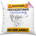 Tauchlehrer Kissen mit Füllung 40x40 Geschenk Lustiger Spruch Geschenkidee für Tauchlehrer Achtung Hochleistungs Tauchlehrer Bei Der Arbeit (Grau) Rosa Trendation