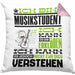 Musikstudent Geschenk Kissen mit Füllung 40x40 Geschenkidee für Musikstudent Geburtstag Lustig Ich Bin Musikstudent Ich Kann Es Dir Erklären Aber Nicht Für Dich Verstehen (Grau) Rosa Trendation