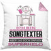 Songtexter Geschenk Kissen mit Füllung 40x40 Ich Bin Songtexter Aber Sag Doch Einfach Superheld Lustige Geschenkdiee für Songtexter (Grau) Rosa Trendation