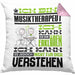 Musiktherapeut Geschenk Kissen mit Füllung 40x40 Lustige Geschenkdiee für einen Musiktherapeut Geburtstag Ich Bin Musiktherapeut Ich Kann Es Dir Erklären Aber Nicht Für Dich Verstehen (Grau) Rosa Trendation