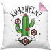 Kaktus Kissen mit Füllung 40x40 Geschenk Kuscheln Sarkasmus Humor Geschenkidee Kaktus-Liebhaber Frauen (Grau) Rosa Trendation