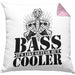 Bassist Kissen mit Füllung 40x40 Geschenk Bass-Spieler Geschenkidee Bass It's Like Guitar But Cooler (Grau) Rosa Trendation