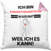 Konzertveranstalter Geschenk Kissen mit Füllung 40x40 Lustiger Spruch Ich Bin Konzertveranstalter Warum Weil Ich Es Kann Geschenkidee Bester Konzertveranstalter Geburtstag (Grau) Rosa Trendation