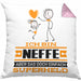 Neffe Geschenk Kissen mit Füllung 40x40 Ich Bin Neffe Aber Sag Doch Einfach Superheld Lustige Geschenkdiee für Neffe (Grau) Rosa Trendation