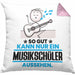 Musikschüler Geschenk Kissen mit Füllung 40x40 So Gut Kann Nur Ein Musikschüler Aussehen Geschenkidee (Grau) Rosa Trendation