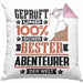 Abenteurer Geschenk Lustiger Spruch für Abenteurer Geschenkidee Bester Abenteurer Der WeltKissen mit Füllung 40x40 (Grau) Rosa Trendation