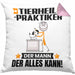 Tierheilpraktiker Kissen mit Füllung 40x40 Geschenk für Tierheilpraktiker Der Mann Der Alles Kann Geschenkidee zum Geburtstag (Grau) Rosa Trendation