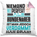 Hundenäher Geschenk Kissen mit Füllung 40x40 Lustige Geschenkidee für Hundenäher Geburtstag Niemand Ist Perfekt Aber Als Hundenäher Ist Man Nah Dran (Grau) Rosa Trendation