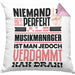 Musikmanager Geschenk Kissen mit Füllung 40x40 Lustige Geschenkidee für Musikmanager Geburtstag Niemand Ist Perfekt Aber Als Musikmanager Ist Man Nah Dran (Grau) Rosa Trendation