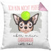 Chihuahua Besitzer Kissen mit Füllung 40x40 Geschenk Lustiger Spruch Geschenkidee Besitzerin Ich Bin Nicht toll Aber Mein Chihuahua Ist Es (Grau) Rosa Trendation