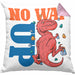 Bouldern Kissen mit Füllung 40x40 für Kletterfans mit Dino-T-Rex Grafik "No Way Up" (Grau) Rosa Trendation