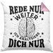 Psychologie Kissen mit Füllung 40x40 Geschenk Psycho Geschenkidee Rede Nur Weiter Ich Analysiere Dich Nur Spruch Psychologie-Student (Grau) Rosa Trendation