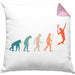 Lustige Badminton Kissen mit Füllung 40x40 Geschenk für Badmintonspieler Badminton Lehrer Coach Trainer Geschenkidee Evolution (Grau) Rosa Trendation
