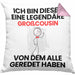 Großcousin Geschenk Kissen mit Füllung 40x40 Lustige Geschenkidee Geburtstag für Großcousin Ich Bin Dieser Legendäre Großcousin Von Dem Alle Geredet Haben (Grau) Rosa Trendation