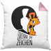 Kissen mit Füllung 40x40 mit Katzenmotiv - Erkenne die Zeichen Geschenk Spruch Geschenkidee (Grau) Rosa Trendation
