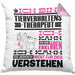 Tierverhaltenstherapeut Geschenk Kaffee-Kissen mit Füllung 40x40 Geschenkidee für Tierverhaltenstherapeut Ich Bin Tierverhaltenstherapeut Ich Kann Es Dir Erklären Jedoch Nicht Für Dich Verstehen Spruch Lustig (Grau) Rosa Trendation
