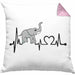 Elefant Kissen mit Füllung 40x40 Geschenk Für Elefanten-Liebhaber Geschenkidee Herzschlag (Grau) Rosa Trendation