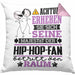Hip-Hop-Fan Geschenk Kissen mit Füllung 40x40 Lustiger Spruch Erheben Sie Sich Der Hip-Hop-Fan Betritt den Raum (Grau) Rosa Trendation