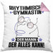 RhythmischeGymnastin Kissen mit Füllung 40x40 Geschenk für RhythmischeGymnastin Der Mann Der Alles Kann Geschenkidee zum Geburtstag (Grau) Rosa Trendation