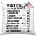 LKW Fahrer Kissen mit Füllung 40x40 Geschenk Multitalent Lustiger Spruch Lastkraftwagenfahrer (Grau) Rosa Trendation