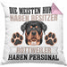 Rottweiler Besitzer Kissen mit Füllung 40x40 Geschenk Lustiger Spruch Geschenkidee Besitzerin Rottweiler Haben Personal (Grau) Rosa Trendation
