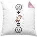 Otter Kissen mit Füllung 40x40 Geschenk für Otter-Liebhaber Fans Lustige Geschenkidee :( + Otter Tier = :) Geburtstag (Grau) Rosa Trendation