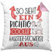 Haustier-Tätowierer Kissen mit Füllung 40x40 So Sieht Ein Richtig Cooler Haustier-Tätowierer Aus Geschenk Lustiger Spruch Geschenkidee (Grau) Rosa Trendation