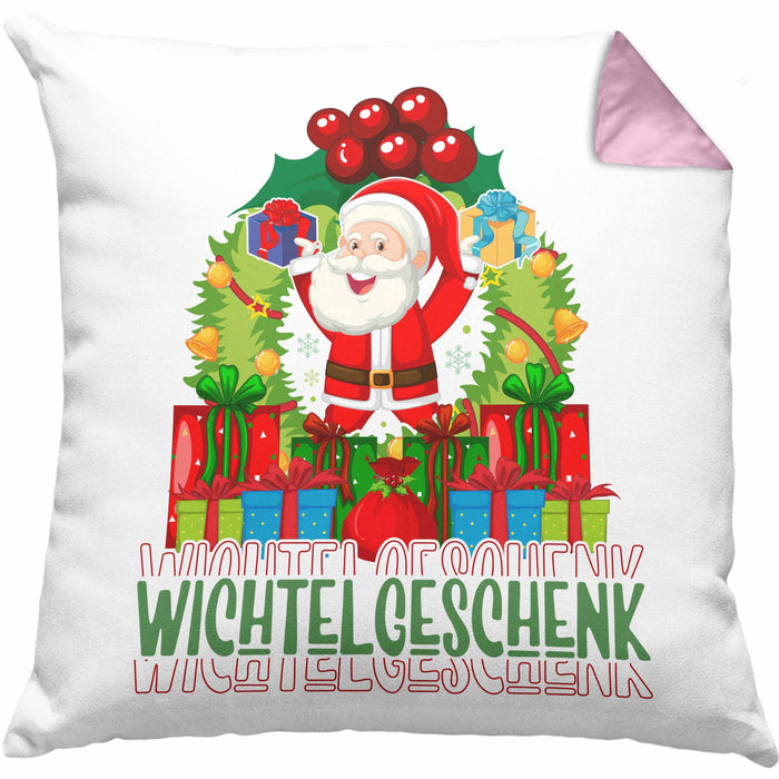 Schrott-Wichtelgeschenk für Frauen Kollegen Geschenk Wichteln Weihnachten Weihnachten Geschenkidee SchrottwichtelnKissen mit Füllung 40x40 (Grau) Rosa Trendation