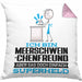 Meerschweinchenfreund Geschenk Kissen mit Füllung 40x40 Ich Bin Meerschweinchenfreund Aber Sag Doch Einfach Superheld Lustige Geschenkdiee für Meerschweinchenfreund (Grau) Rosa Trendation