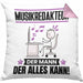 Musikredakteur Kissen mit Füllung 40x40 Geschenk für Musikredakteur Der Mann Der Alles Kann Geschenkidee zum Geburtstag (Grau) Rosa Trendation