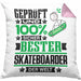 Skateboarder Geschenk Lustiger Spruch für Skateboarder Geschenkidee Bester Skateboarder Der WeltKissen mit Füllung 40x40 (Grau) Rosa Trendation