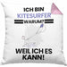 Kitesurfer Geschenk Kissen mit Füllung 40x40 Lustiger Spruch Ich Bin Kitesurfer Warum Weil Ich Es Kann Geschenkidee Bester Kitesurfer Geburtstag (Grau) Rosa Trendation