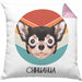 Chihuahua Besitzer Kissen mit Füllung 40x40 Geschenk Lustiger Spruch Geschenkidee Chihuahua Mama Papa (Grau) Rosa Trendation
