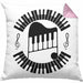 Piano-Spieler Kissen mit Füllung 40x40 Geschenk Klavier Geschenkidee Flügel Musiker Klavier Klavier-Spieler (Grau) Rosa Trendation