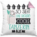 Tänzerin Geschenk Kissen mit Füllung 40x40 Lustig Geschenkidee für Tänzerin Geburtstag So Sieht Eine Richtig Coole Tänzerin Aus Frauen Spruch (Grau) Rosa Trendation